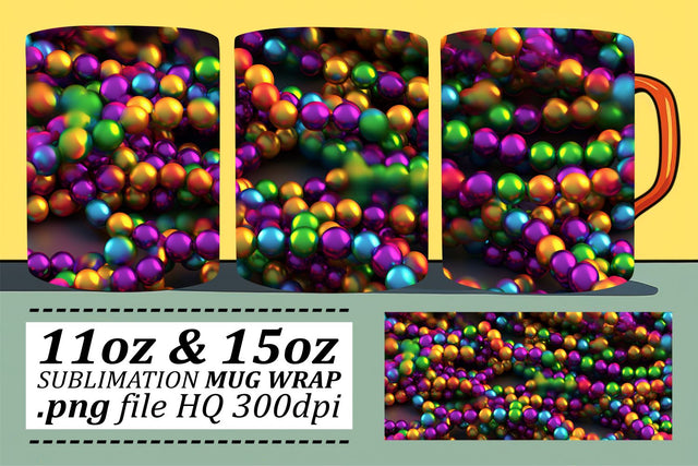 Celebrate with Mardi Gras: 11oz & 15oz Mug Magic Sublimation afrosvg 