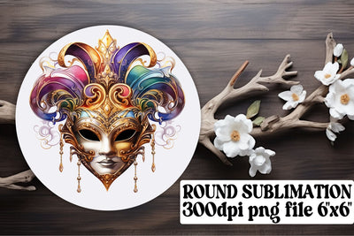 Celebrate with Mardi Gras Circle Artistry Sublimation afrosvg 
