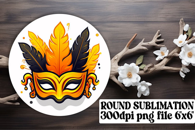 Celebrate with Vibrant Mardi Gras Circle Art Sublimation afrosvg 