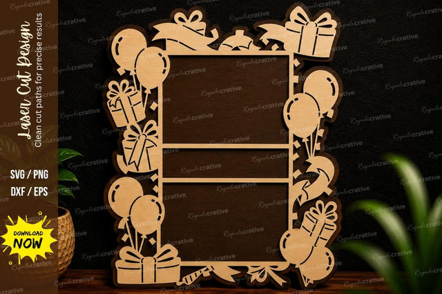 Celebration Frame Laser Cut SVG Design SVG Regulrcrative 