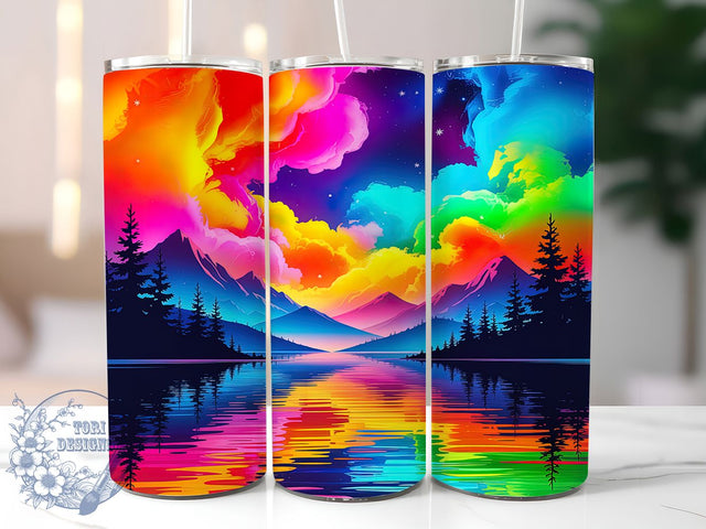 Celestial Aurora Borealis Tumbler, Galaxy Pattern Design, Cosmic Night Sky Art, 20Oz Sublimation Wrap, Northern Lights Texture, Celestial Glow Style, Tumbler Sublimation Sublimation ToriDesigns 