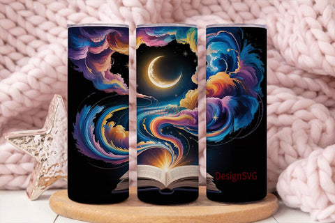 Celestial Book Dream 20oz Tumbler Wrap Sublimation DesignSVG 