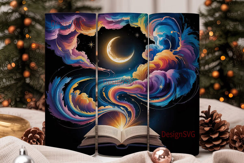 Celestial Book Dream 20oz Tumbler Wrap Sublimation DesignSVG 