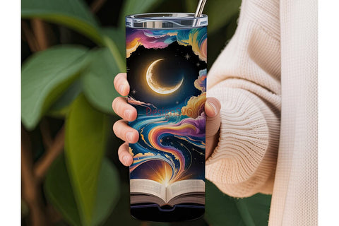 Celestial Book Dream 20oz Tumbler Wrap Sublimation DesignSVG 