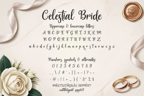 Celestial Bride Font – Romantic Wedding Script for Invitations, Logos & Elegant Bridal Branding Font TonisArtStudio 