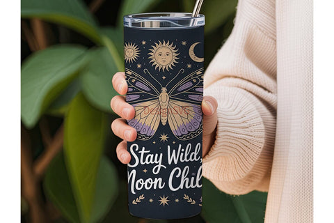 Celestial Butterfly 20oz Tumbler Wrap Sublimation DesignSVG 