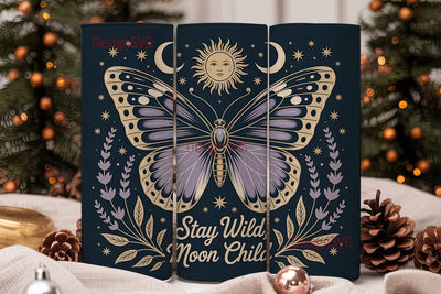 Celestial Butterfly 20oz Tumbler Wrap Sublimation DesignSVG 