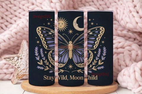 Celestial Butterfly 20oz Tumbler Wrap Sublimation DesignSVG 