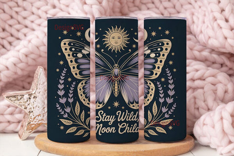 Celestial Butterfly 20oz Tumbler Wrap Sublimation DesignSVG 