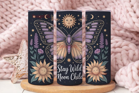 Celestial Butterfly 20oz Tumbler Wrap Sublimation DesignSVG 