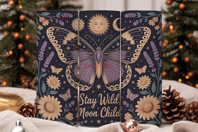 Celestial Butterfly 20oz Tumbler Wrap Sublimation DesignSVG 