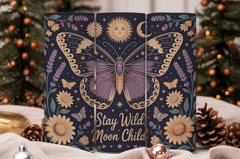 Celestial Butterfly 20oz Tumbler Wrap Sublimation DesignSVG 
