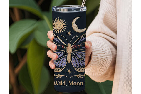 Celestial Butterfly 20oz Tumbler Wrap Sublimation DesignSVG 