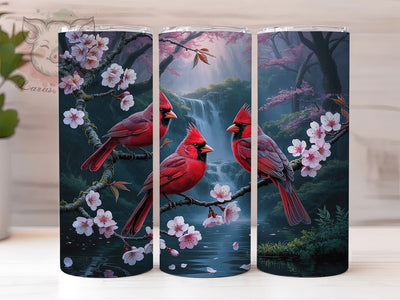 Celestial Cardinal Bird Tumbler, Moon Tumbler Design, 20oz Tumbler Wrap, Sublimation Design, Bird Lover Gift, Celestial Cardinal Wrap, Nature Inspired Tumbler Sublimation Lara' s Designs 