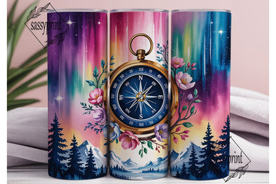 Celestial Compass Aurora 20oz Tumbler Sublimation sassyprint 