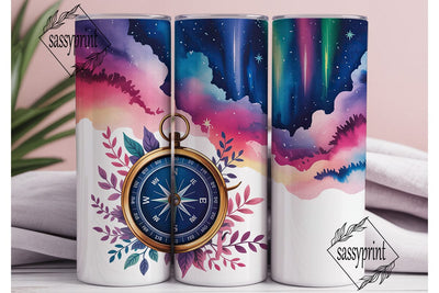 Celestial Compass Aurora 20oz Tumbler Sublimation sassyprint 