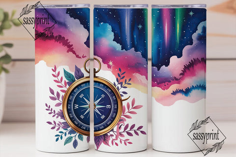 Celestial Compass Aurora 20oz Tumbler Sublimation sassyprint 
