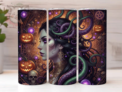 Celestial Cosmic Witch Halloween Tumbler, Witchy Halloween Wrap, Moon and Stars Cup, Cosmic Witch Sublimation, 20oz Tumbler Wrap, Astrology Halloween Drinkware, Mystical Witch Design Sublimation Lara' s Designs 