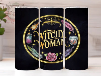 Celestial Crystal Ball Witchy Woman 20oz Tumbler Png, Straight & Tapered Tumbler Png, Inspiration Quotes Tumbler Png, Digital Download PNG Sublimation Lara' s Designs 