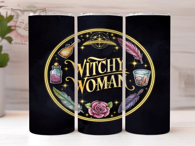 Celestial Crystal Ball Witchy Woman 20oz Tumbler Png, Straight & Tapered Tumbler Png, Inspiration Quotes Tumbler Png, Digital Download PNG Sublimation Lara' s Designs 