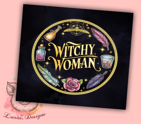 Celestial Crystal Ball Witchy Woman 20oz Tumbler Png, Straight & Tapered Tumbler Png, Inspiration Quotes Tumbler Png, Digital Download PNG Sublimation Lara' s Designs 