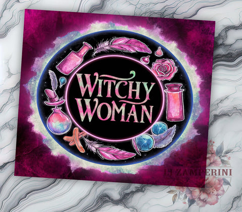 Celestial Crystal Ball Witchy Woman 20oz Tumbler Wrap PNG, Inspiration Quotes Tumbler Png, Straight & Tapered Tumbler Wrap, Instant Digital Download Sublimation Li Zamperini 