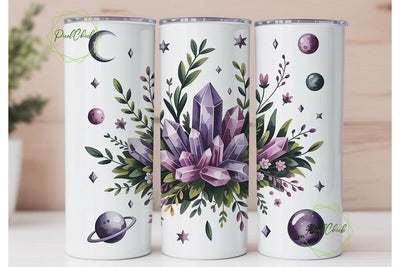 Celestial Crystal Tumbler Wrap PNG Sublimation PixelChick 
