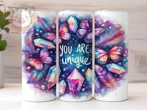 Celestial Crystal Your are Unique 20oz Tumbler Png, Straight & Tapered Tumbler Png, Magic Stone Tumbler Png, Digital Download PNG Sublimation Lara' s Designs 