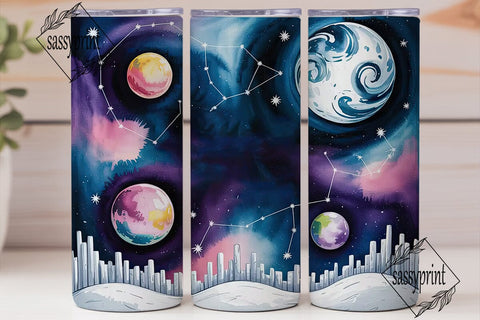 Celestial Dream 20oz Tumbler Wrap Sublimation sassyprint 