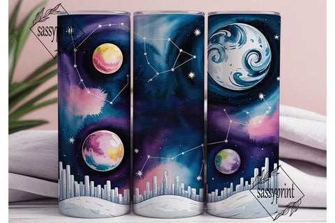 Celestial Dream 20oz Tumbler Wrap Sublimation sassyprint 
