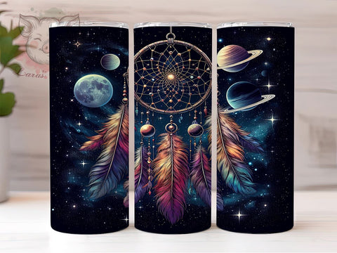 Celestial Dreamcatcher 20 oz Skinny Tumbler Sublimation Design, Straight & Tapered Tumbler Png, Dreamcatcher Tumbler Png, Digital Download PNG Sublimation Lara' s Designs 