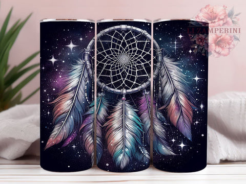 Celestial Dreamcatcher 20 oz Skinny Tumbler Sublimation Design, Straight & Tapered Tumbler Png, Dreamcatcher Tumbler Png, Digital Download PNG Sublimation Li Zamperini 