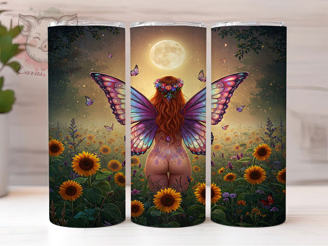 Celestial Fairy Wings Boho Tumbler, Celestial Tumbler Wrap, Boho Moon Phase Tumbler, 20oz Tumbler Sublimation, Mystical Tumbler Design, Digital Tumbler Wrap, Aesthetic Tumbler Wrap Sublimation Lara' s Designs 