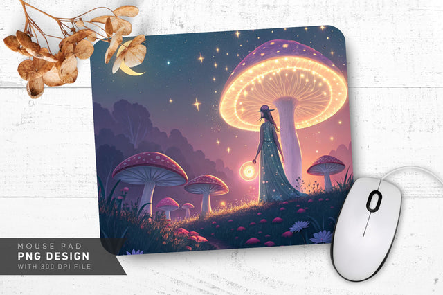 Celestial Fantasy Illustration Mousepad Sublimation Regulrcrative 