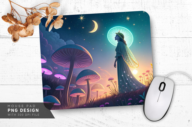 Celestial Fantasy Illustration Mousepad Sublimation Regulrcrative 