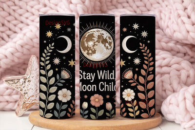 Celestial Floral 20oz Tumbler Wrap Sublimation DesignSVG 