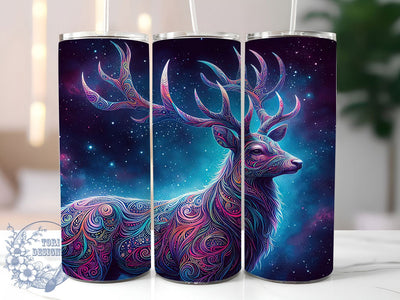 Celestial Galaxy Deer Night Sky Tumbler, Galaxy Animal Tumbler, 20oz Sublimation Wrap, Mystical Deer PNG, Night Sky Tumbler Design, Fantasy Forest Tumbler, Moon And Stars Tumbler Sublimation ToriDesigns 
