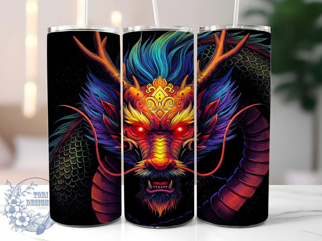 Celestial Galaxy Dragon Tumbler Wrap, Cosmic Dragon Cup, Galaxy Fantasy Tumbler, 20oz Dragon Wrap, Mystical Dragon PNG, Starry Night Tumbler Design, Astrological Dragon Art Sublimation ToriDesigns 