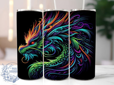 Celestial Galaxy Dragon Tumbler Wrap, Cosmic Dragon Cup, Galaxy Fantasy Tumbler, 20oz Dragon Wrap, Mystical Dragon PNG, Starry Night Tumbler Design, Astrological Dragon Art Sublimation ToriDesigns 