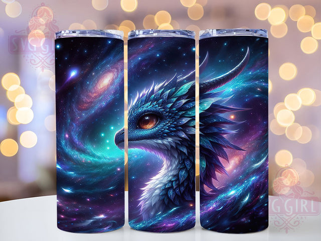 Celestial Galaxy Fantasy Dragon Tumbler, Fantasy Space Wrap, 20Oz Skinny Tumbler, Cosmic Dragon Sublimation, Mythical Creature Design, Interstellar Fantasy Tumbler, Celestial Dragon Wrap Sublimation SvggirlplusArt 