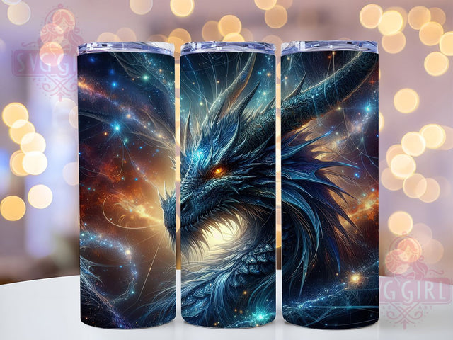 Celestial Galaxy Fantasy Dragon Tumbler, Fantasy Space Wrap, 20Oz Skinny Tumbler, Cosmic Dragon Sublimation, Mythical Creature Design, Interstellar Fantasy Tumbler, Celestial Dragon Wrap Sublimation SvggirlplusArt 