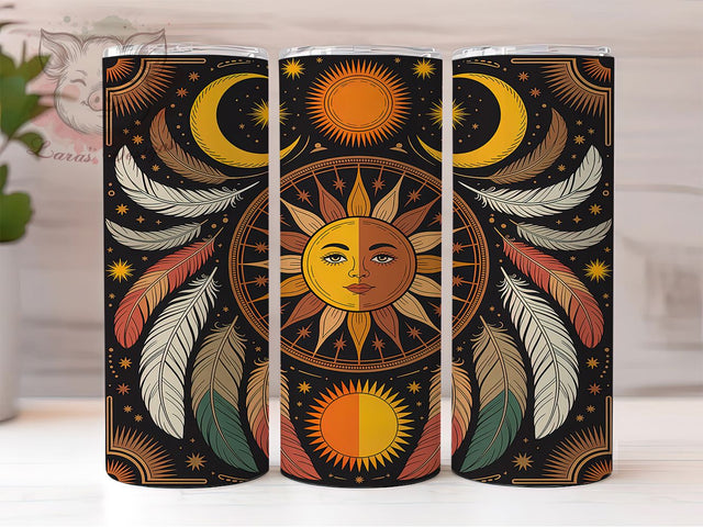 Celestial Galaxy Moon Tumbler, Galaxy Tarot Design, Mystic Moon Pattern, 20Oz Sublimation Wrap, Cosmic Tarot Art, Starry Galaxy Texture, Tumbler Sublimation Sublimation Lara' s Designs 