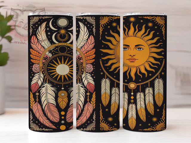 Celestial Galaxy Moon Tumbler, Galaxy Tarot Design, Mystic Moon Pattern, 20Oz Sublimation Wrap, Cosmic Tarot Art, Starry Galaxy Texture, Tumbler Sublimation Sublimation Lara' s Designs 