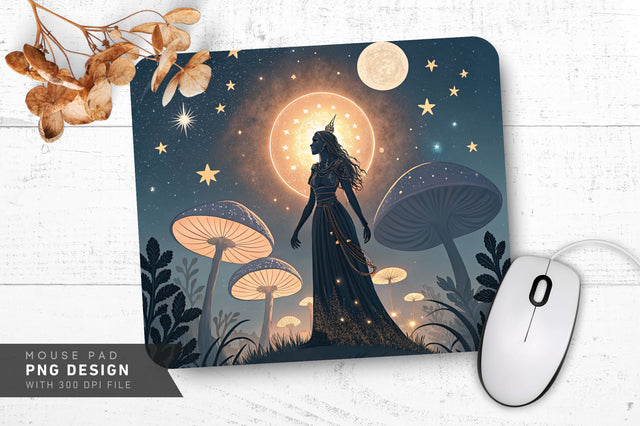 Celestial Goddess Illustration Mousepad Sublimation Regulrcrative 