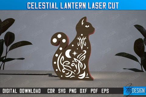 Celestial Lantern Bundle | Tabletop Night Light | Decorative Lantern | Table Lamp | CNC Files SVG Fly Design 
