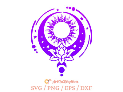Celestial Lotus svg / Mystical Lotus svg SVG Artinrhythm shop 