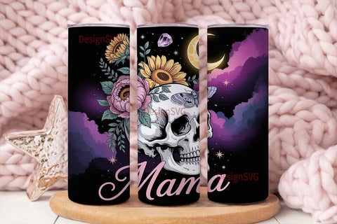 Celestial Mama Floral 20oz Tumbler Wrap Sublimation DesignSVG 