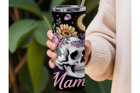 Celestial Mama Floral 20oz Tumbler Wrap Sublimation DesignSVG 