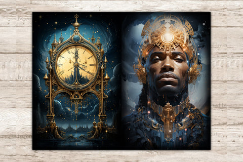 Celestial Moon Journaling Pages | Ephemera Pack SVG GlamArtZhanna 