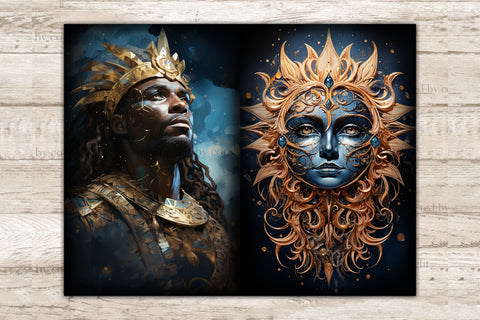 Celestial Moon Journaling Pages | Ephemera Pack SVG GlamArtZhanna 